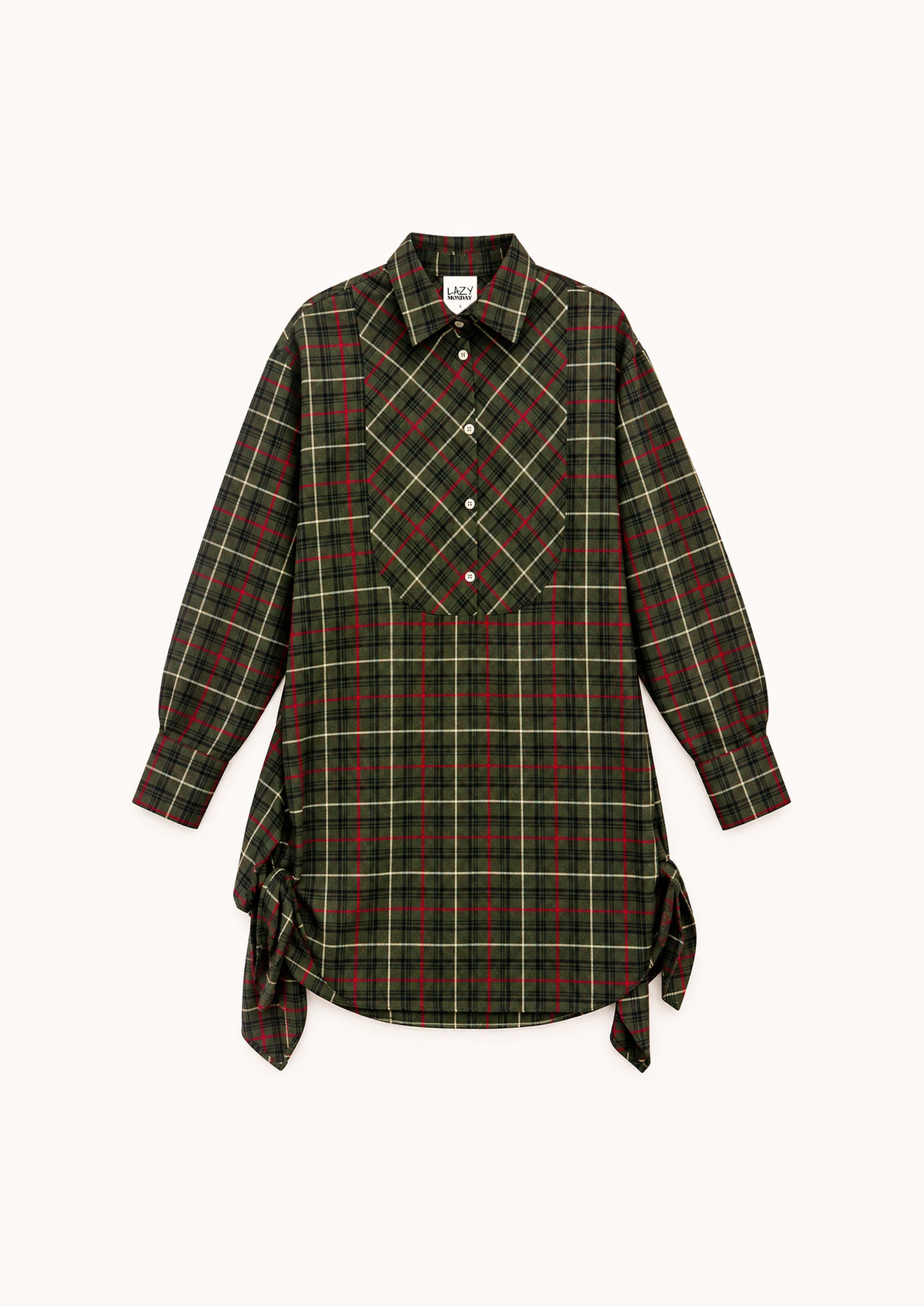 Lazy Monday checkered shirt dress