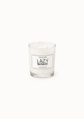 Lazy Monday soy wax candle in white glass